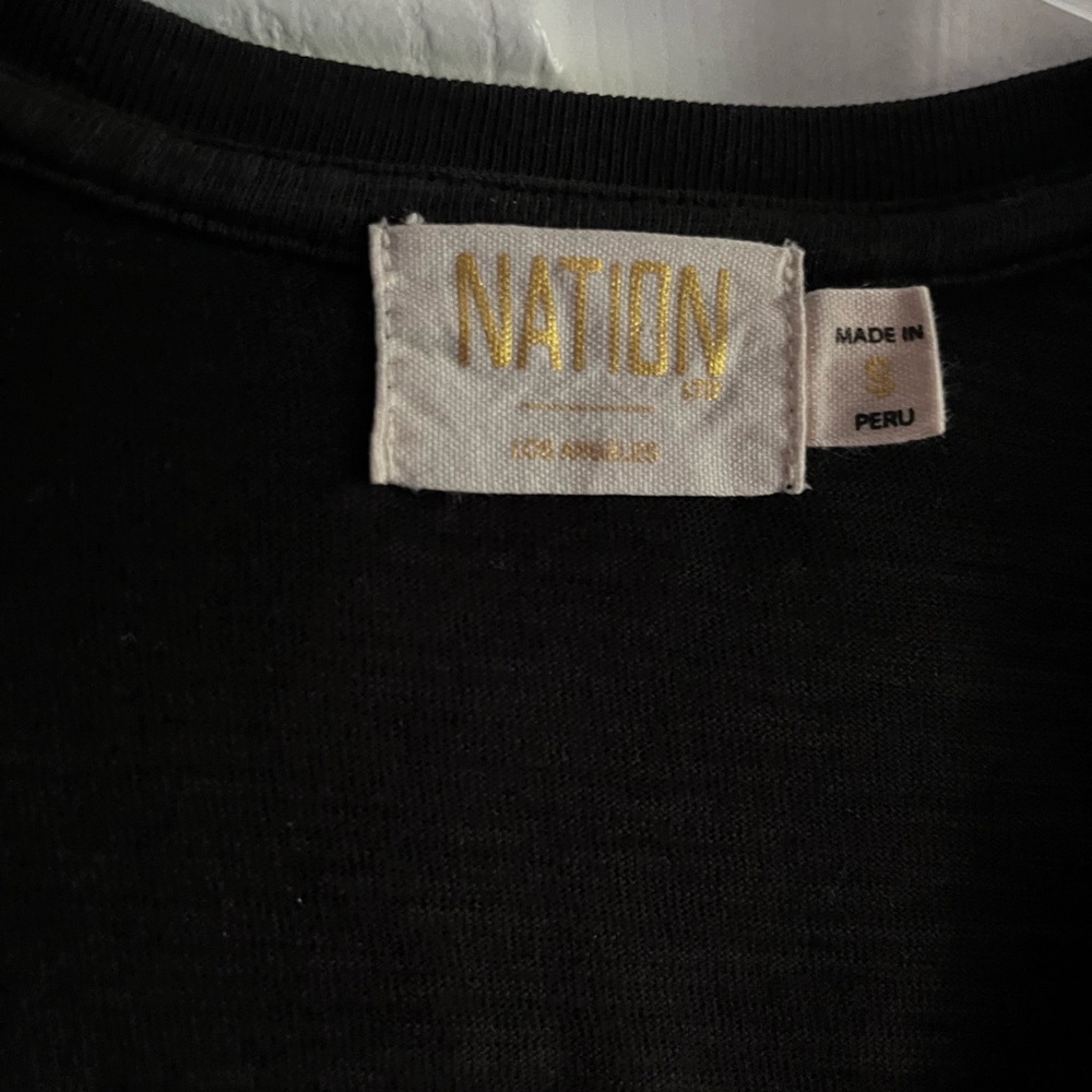 Nation LTD Mallory Black Dress with Flutter Sleeves Small - Picture 5 of 6